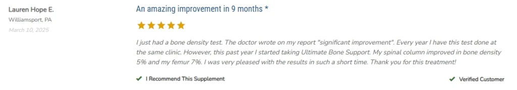 Ultimate Bone Support Customer Reviews