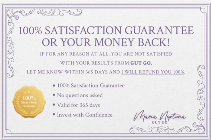 Gut Go Money Back Guarantee